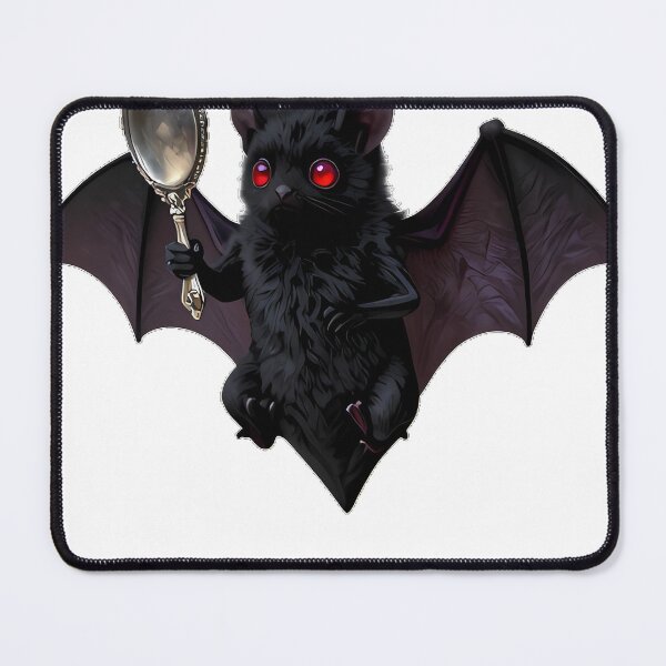Item preview, Gothic Fruit Bat Silver Hand Mirror designed and sold by IllumeInk.