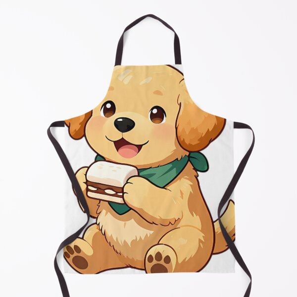 Item preview, Cute Golden Retriever with Campfire Smores designed and sold by pumsquare.