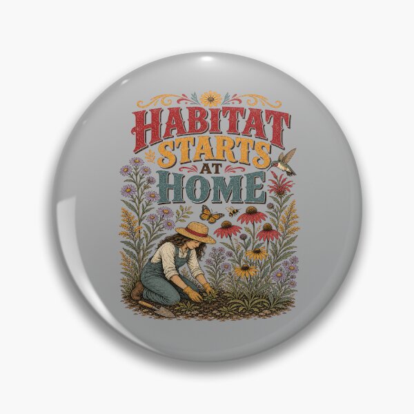 Item preview, Habitat starts home - Native Plant Gardening – Wildflower Habitat Gardener Design designed and sold by JansenGS.