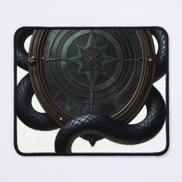 Item preview, Gothic Black Snake Ouroboros Serpent Mirror designed and sold by IllumeInk.