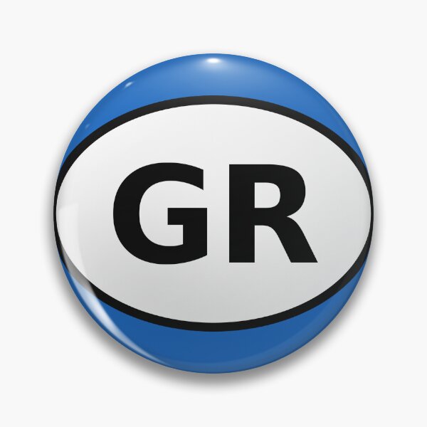 Item preview, Greece GR International Oval Sticker · Minimalist Mediterranean Travel Identity designed and sold by The Digital Compass.