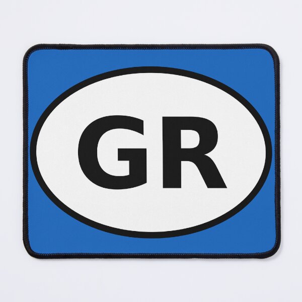 Item preview, Greece GR International Oval Sticker · Minimalist Mediterranean Travel Identity designed and sold by The Digital Compass.