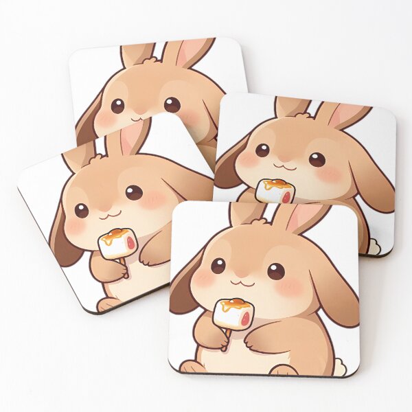 Item preview, Cute Bunny with Toasted Pink Marshmallow designed and sold by pumsquare.
