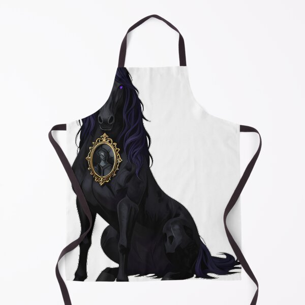 Item preview, Gothic Black Stallion Antique Cameo Mirror designed and sold by IllumeInk.