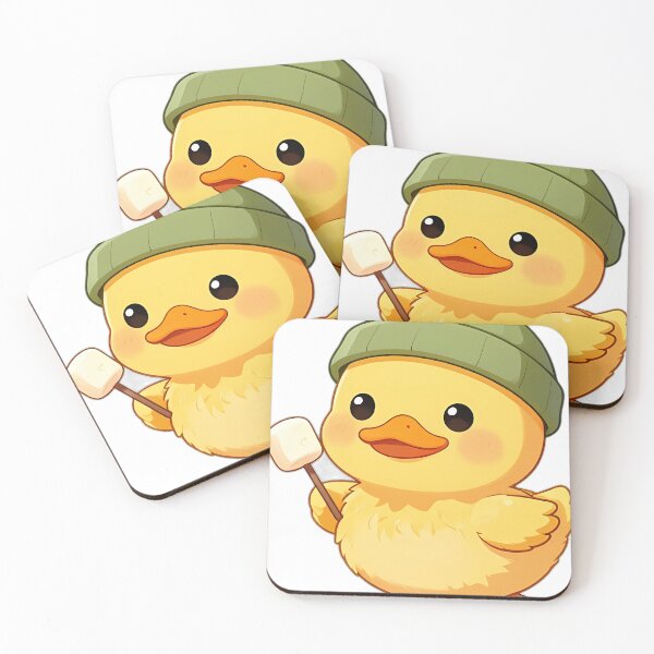 Item preview, Cute Duckling with Roasted Marshmallow Stick designed and sold by pumsquare.