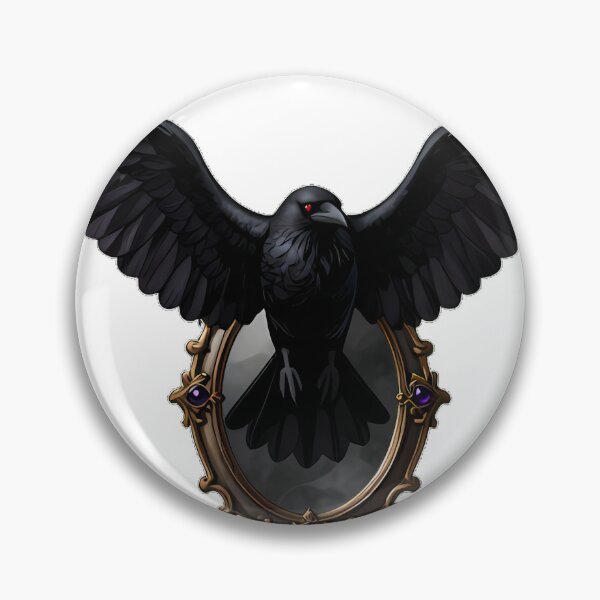 Item preview, Gothic Crow Amethyst Portal Mirror designed and sold by IllumeInk.