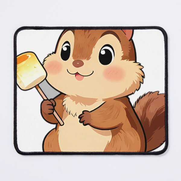 Item preview, Cute Chipmunk with Mini Marshmallow Skewer designed and sold by pumsquare.