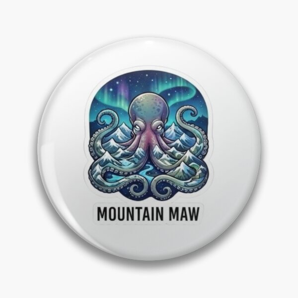Item preview, Mountain Maw - Giant Kraken Aurora Borealis Sticker designed and sold by FABIOLA1970.