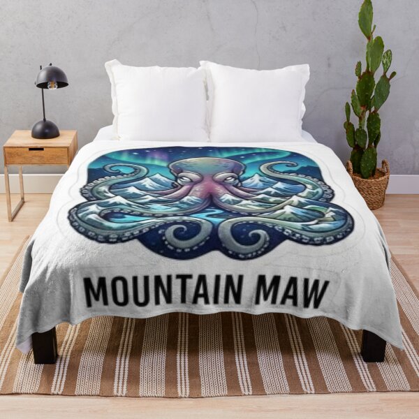 Item preview, Mountain Maw - Giant Kraken Aurora Borealis Sticker designed and sold by FABIOLA1970.