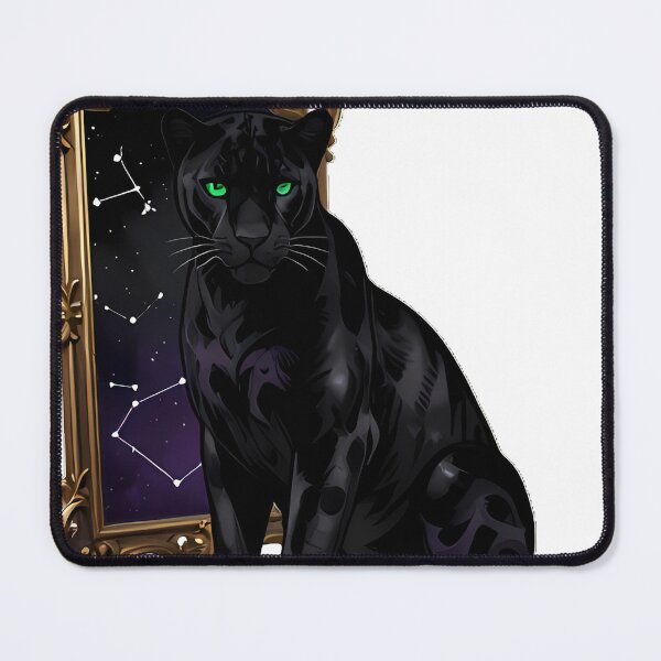 Item preview, Gothic Black Panther Antique Baroque Mirror designed and sold by IllumeInk.