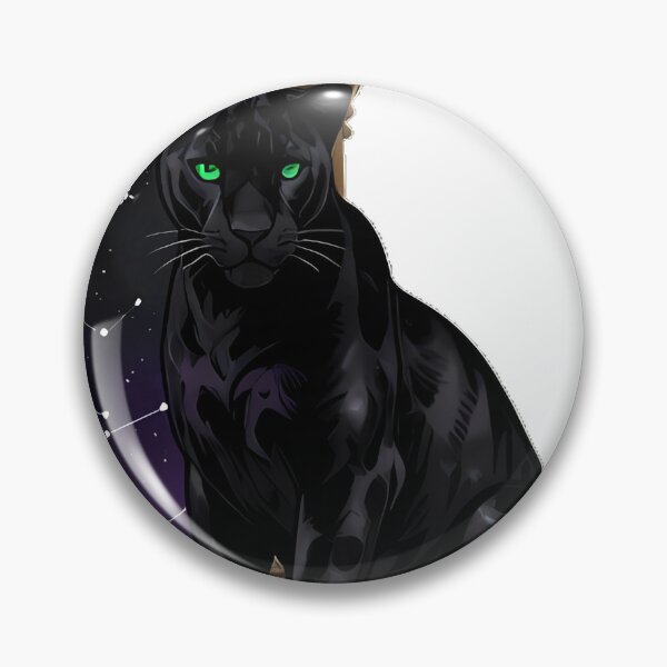 Item preview, Gothic Black Panther Antique Baroque Mirror designed and sold by IllumeInk.