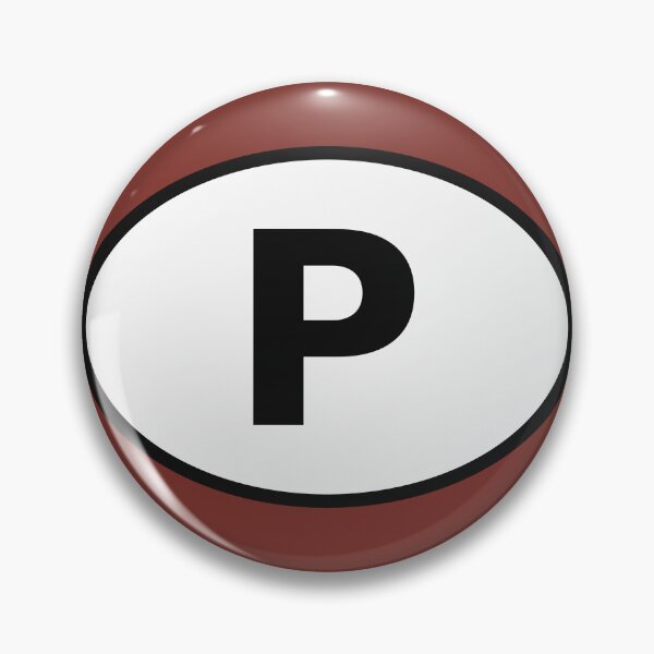Item preview, Portugal P International Oval Sticker · Minimalist European Travel Identity designed and sold by The Digital Compass.