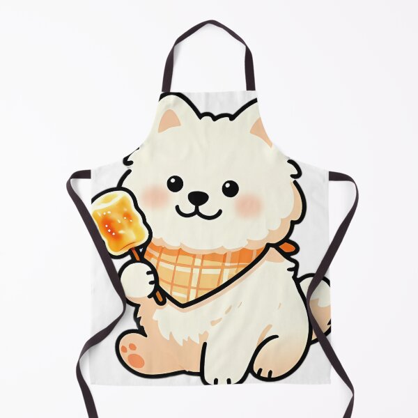 Item preview, Cute Samoyed Puppy with Roasted Marshmallow Stick designed and sold by pumsquare.