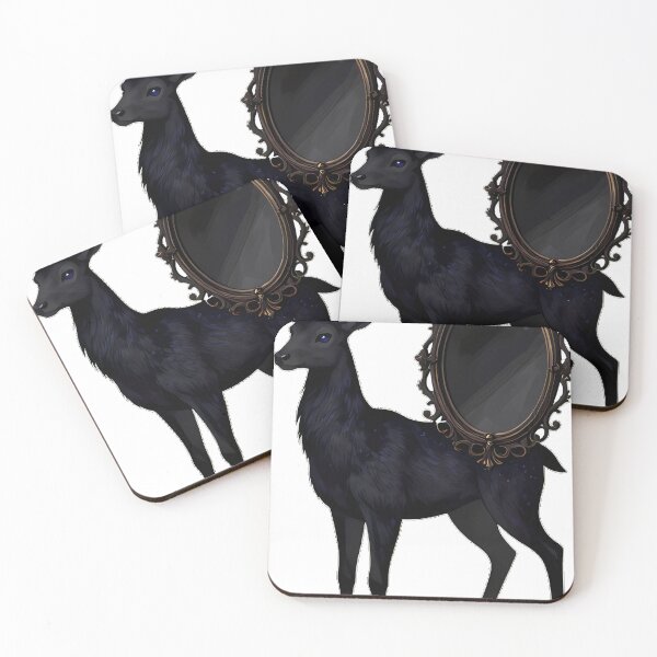 Item preview, Gothic Black Doe Antique Floral Vine Mirror designed and sold by IllumeInk.