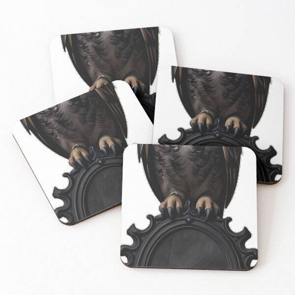 Item preview, Gothic Great Horned Owl Victorian Vanity Mirror designed and sold by IllumeInk.