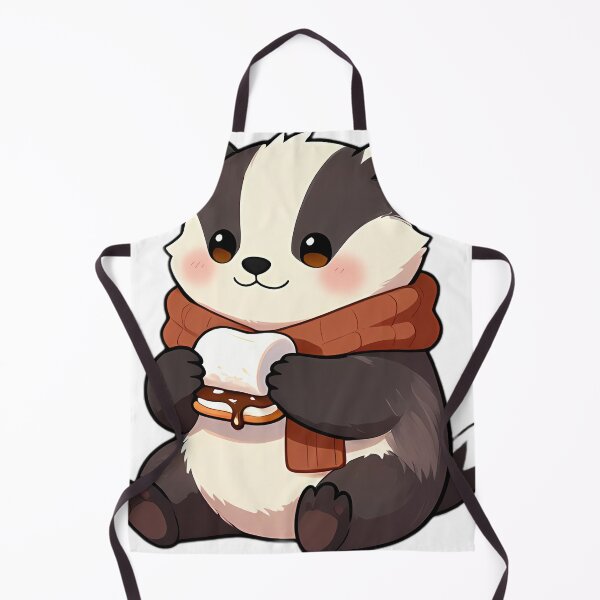 Item preview, Cute Badger with Campfire Smores Biscuit designed and sold by pumsquare.