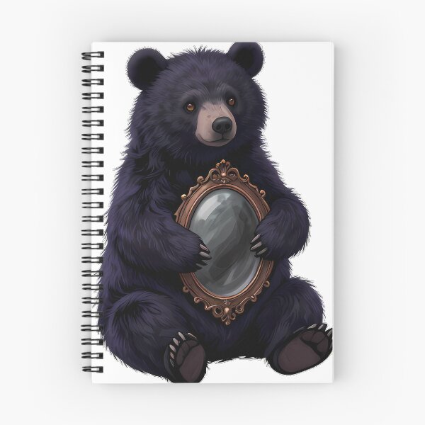 Item preview, Gothic Black Bear Cub Antique Ornate Mirror designed and sold by IllumeInk.
