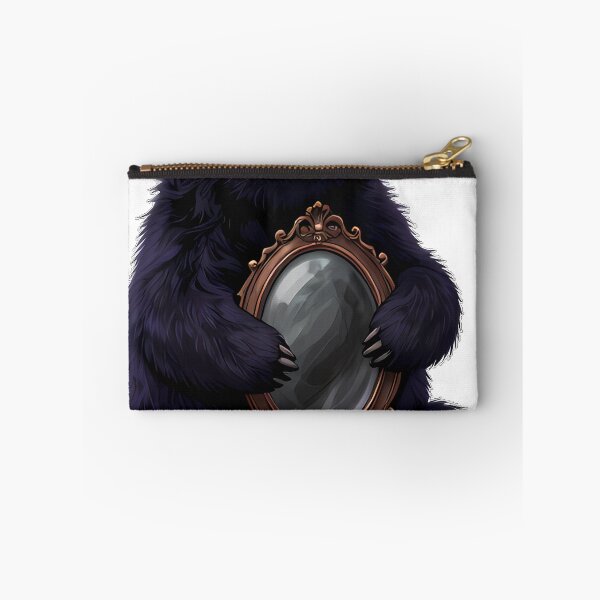 Item preview, Gothic Black Bear Cub Antique Ornate Mirror designed and sold by IllumeInk.
