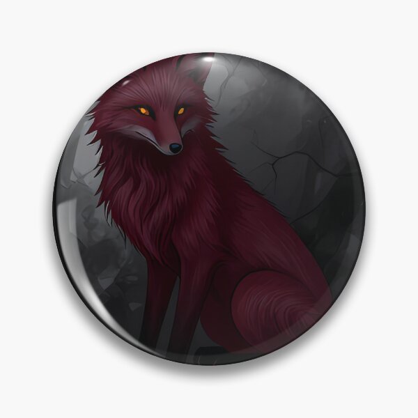 Item preview, Gothic Red Fox Midnight Obsidian Scrying Mirror designed and sold by IllumeInk.