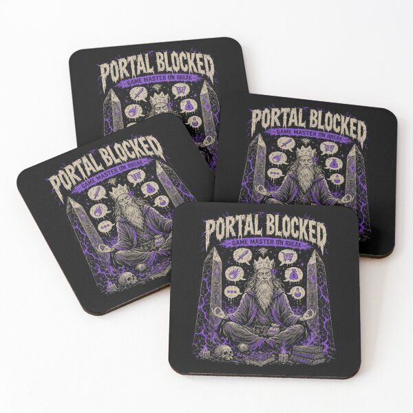 Item preview, Portal Blocked Game Master On Break Funny Wizard King Meditation Fantasy Tabletop RPG Burnout designed and sold by Yellowriversss.