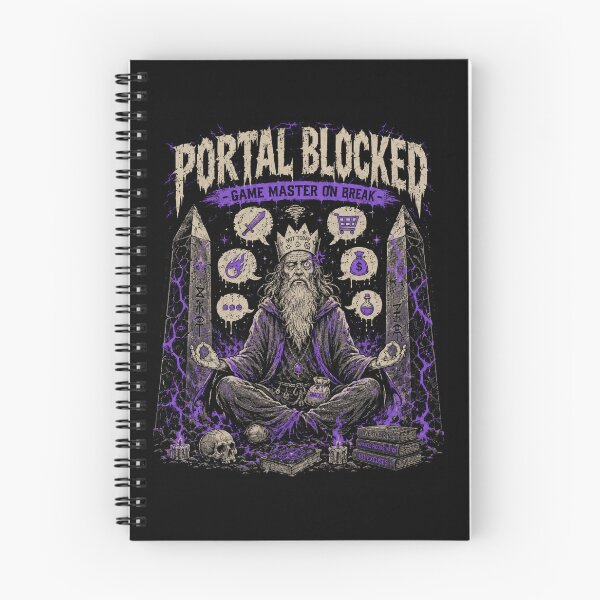 Item preview, Portal Blocked Game Master On Break Funny Wizard King Meditation Fantasy Tabletop RPG Burnout designed and sold by Yellowriversss.