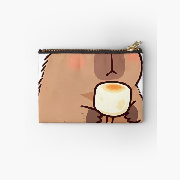 Item preview, Cute Capybara with Giant Roasted Marshmallow designed and sold by pumsquare.