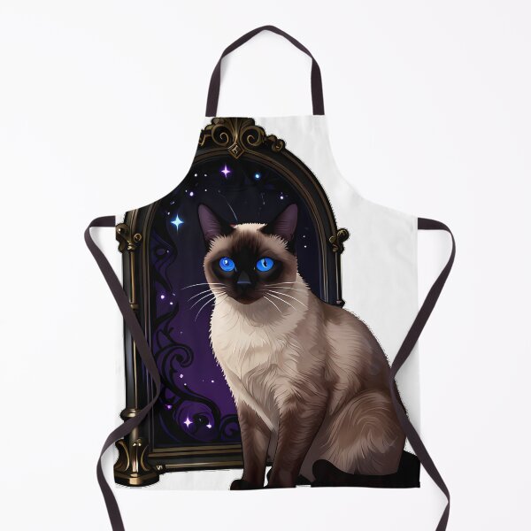 Item preview, Gothic Siamese Cat Dark Void Portal Mirror designed and sold by IllumeInk.