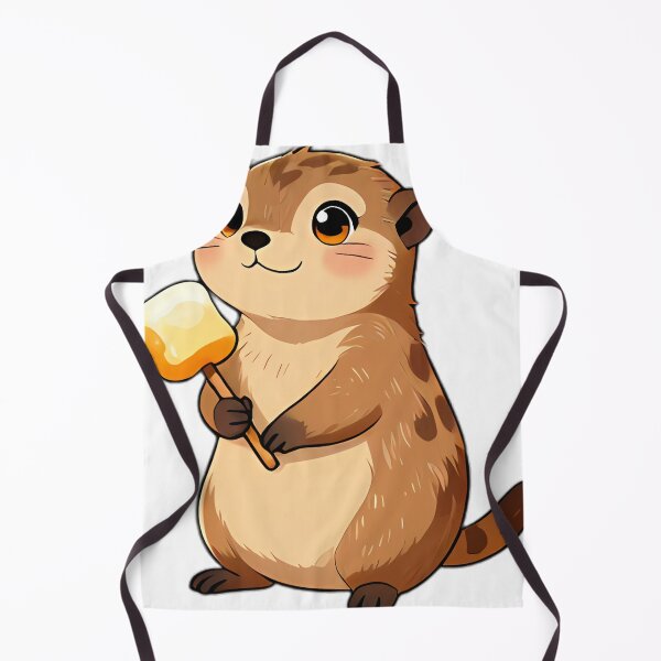 Item preview, Cute Meerkat with Golden Marshmallow Skewer designed and sold by pumsquare.