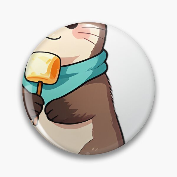 Item preview, Cute Ferret with Campfire Marshmallow Treat designed and sold by pumsquare.