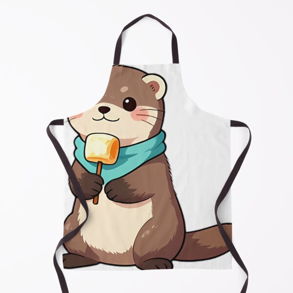 Item preview, Cute Ferret with Campfire Marshmallow Treat designed and sold by pumsquare.