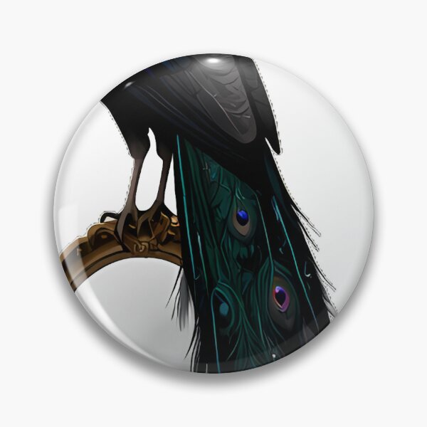 Item preview, Gothic Peacock Shadow Feather Antique Mirror designed and sold by IllumeInk.