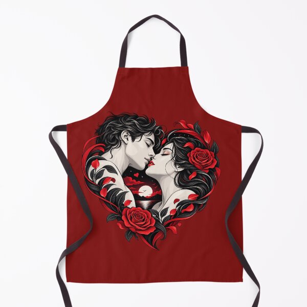 Item preview, Eternal Love Couple – Romantic Kiss, Red Rose & Heart Vector Art designed and sold by ujjawal.