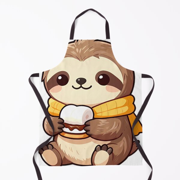 Item preview, Cute Sloth with Warm Smores Graham Sandwich designed and sold by pumsquare.