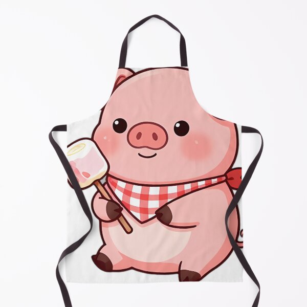 Item preview, Cute Piglet with Toasted Marshmallow Skewer designed and sold by pumsquare.