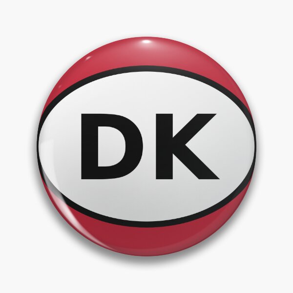 Item preview, Denmark DK International Oval Sticker · Minimalist Scandinavian Travel Identity designed and sold by The Digital Compass.