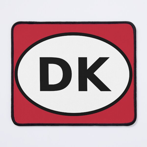 Item preview, Denmark DK International Oval Sticker · Minimalist Scandinavian Travel Identity designed and sold by The Digital Compass.