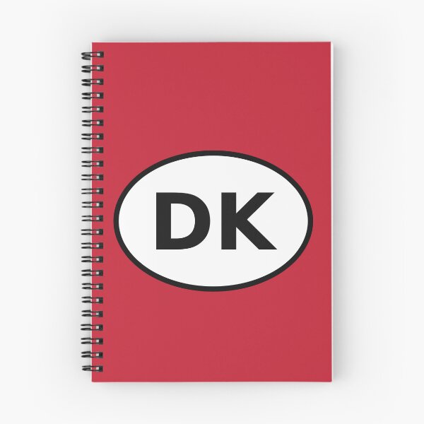 Item preview, Denmark DK International Oval Sticker · Minimalist Scandinavian Travel Identity designed and sold by The Digital Compass.