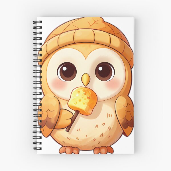 Item preview, Cute Barn Owl Chick with Marshmallow Skewer designed and sold by pumsquare.