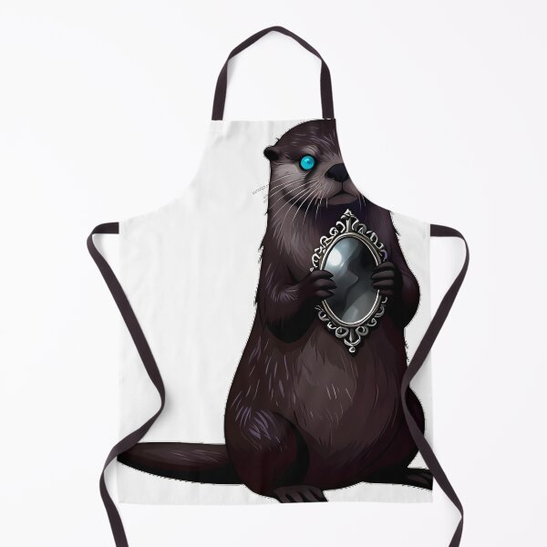 Item preview, Gothic Otter Antique Waterdrop Mirror designed and sold by IllumeInk.