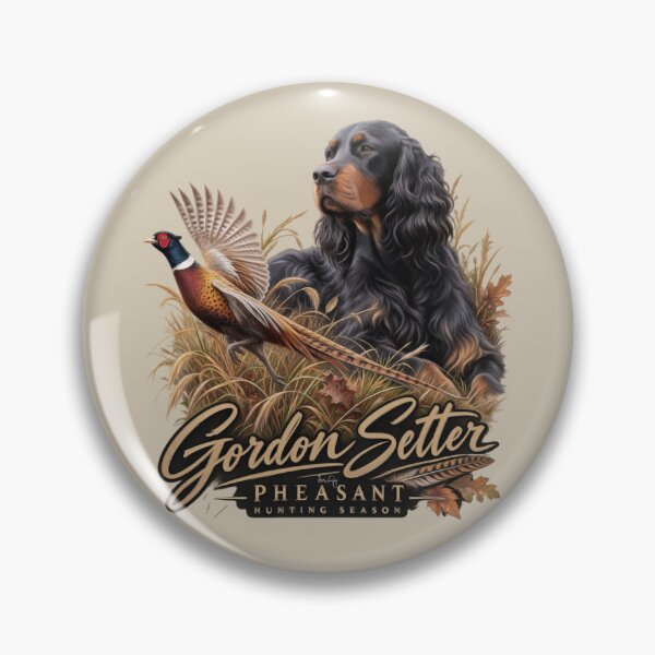 Item preview, Gordon Setter Pheasant Hunting Logo – Sporting Dog Emblem designed and sold by TammyHunterArt.
