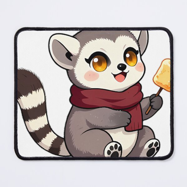 Item preview, Cute Lemur with Roasted Marshmallow Stick designed and sold by pumsquare.