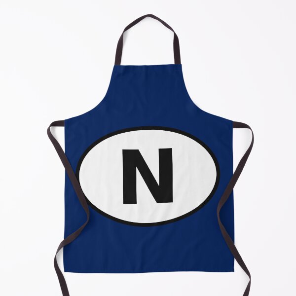 Item preview, Norway N International Oval Sticker · Minimalist Nordic Travel Identity designed and sold by The Digital Compass.