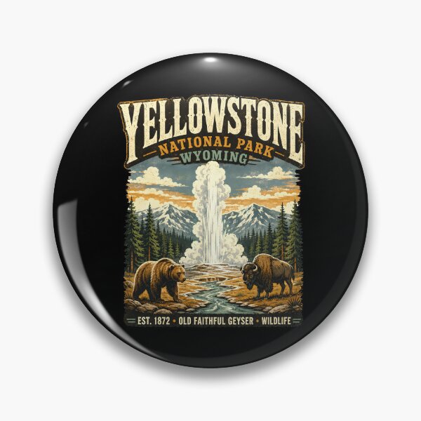 Item preview, Yellowstone National Park Wyoming Bison Geyser designed and sold by lorna-saway.