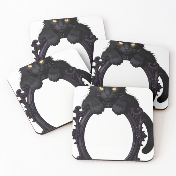 Item preview, Gothic Lynx Tufted Ear Antique Mirror designed and sold by IllumeInk.