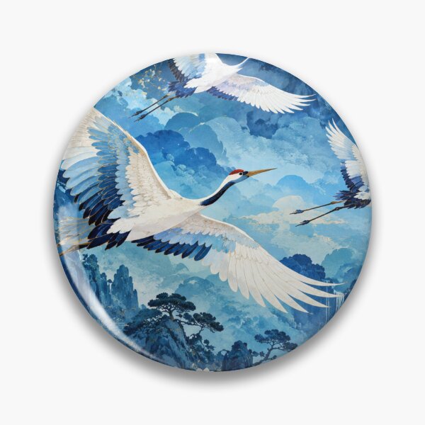 Item preview, Cranes in a dreamlike landscape designed and sold by Sigtrix.