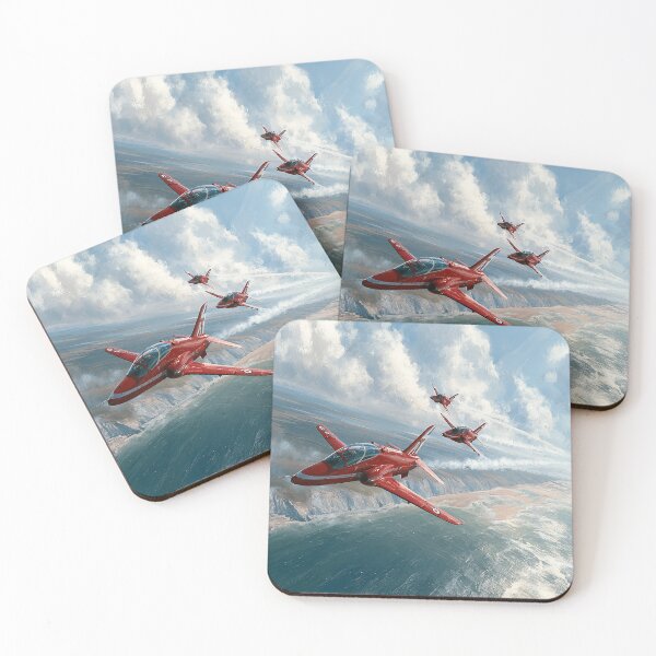 Item preview, Red Arrows Formation Over the Coast designed and sold by Skyframe Aviation.