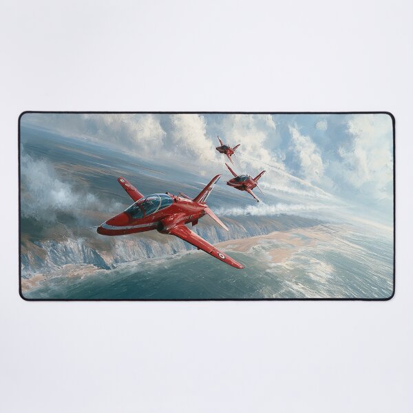 Item preview, Red Arrows Formation Over the Coast designed and sold by Skyframe Aviation.