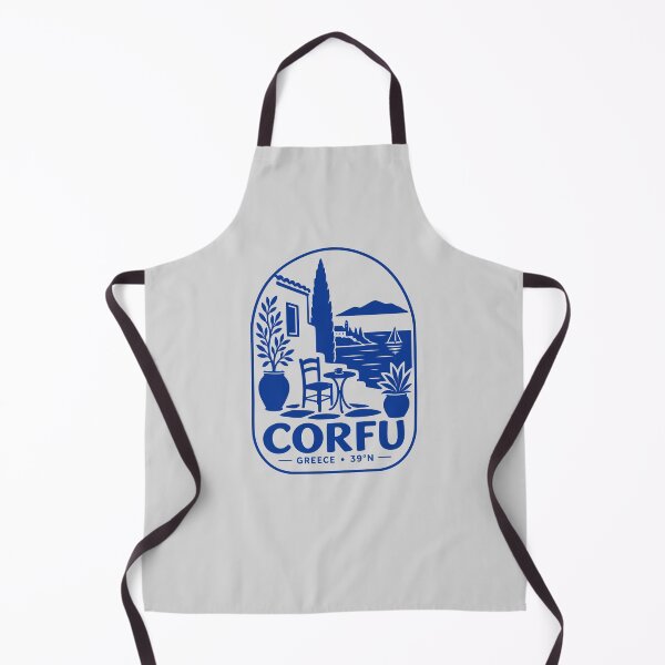 Item preview, Blue Corfu Greece Mediterranean Coastal Terrace designed and sold by MavtM.