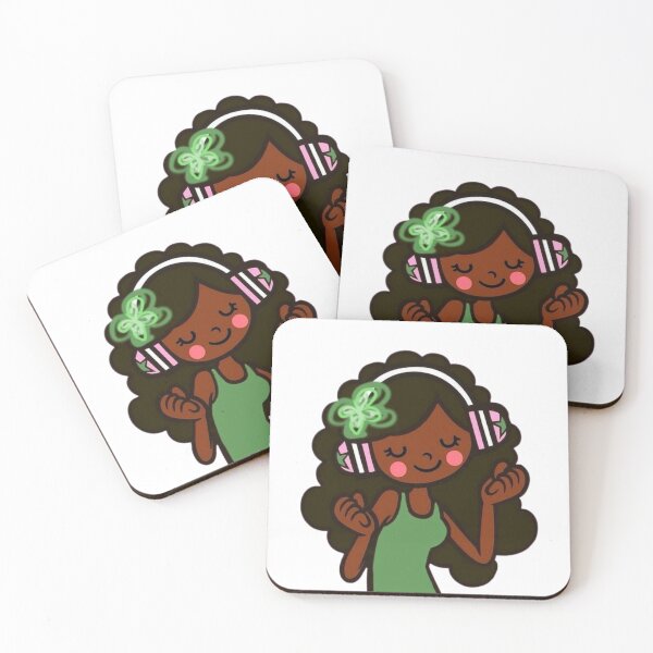 Item preview, Cute girl listening to music designed and sold by j00lish.