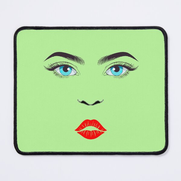 Item preview, Minimalist Pop Art Face – Blue Eyes and Red Lips designed and sold by zaoroo shop.